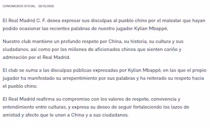 Real Madrid se disculpa con China por comentario de Mbappé sobre Mao; patrocinadores chinos se desligan