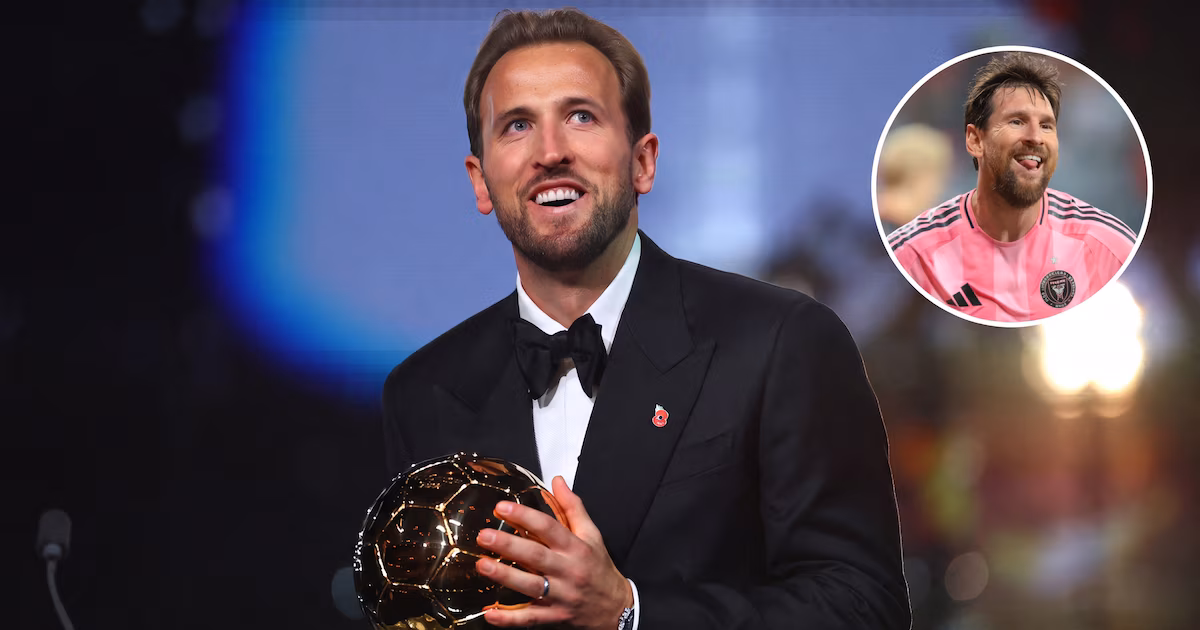 Kane ganó el Balón de Oro con 1.055 puntos; Mbappé quedó a 28 y Messi terminó quinto
