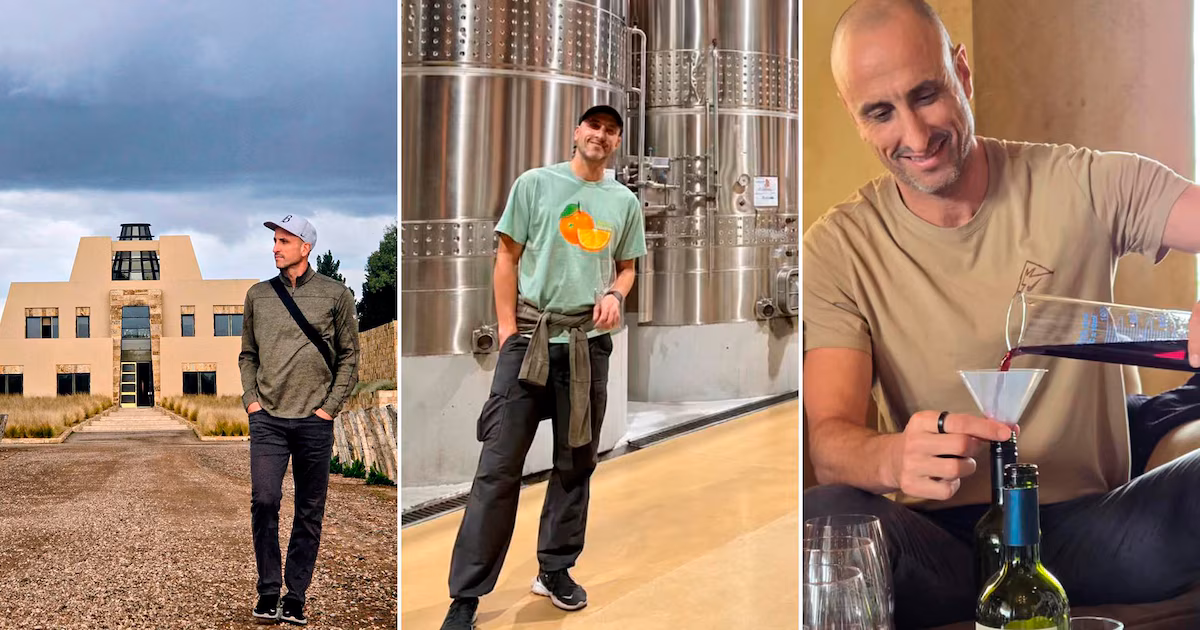 Manu Ginóbili pasó una semana en Mendoza con amigos: bodegas, nieve y deporte